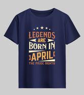 Legends are Born in April Half Sleeve T-Shirt